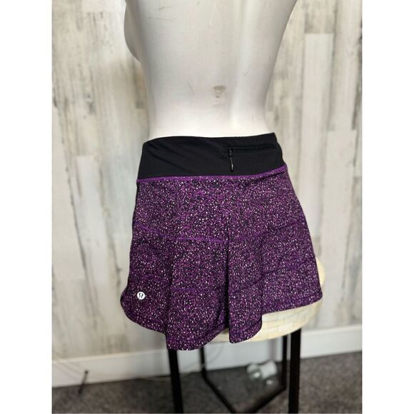LULULEMON PACE RIVAL SKIRT 2 SIZE-6  Flashback Static Powdered Rose Tender Viole - Picture 10 of 15